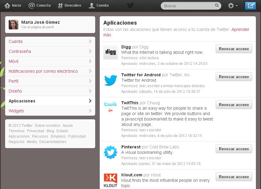 twitter revocar acceso a aplicaciones twitter aplicaciones