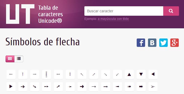 iconos-en-newsletters-tabla-unicode