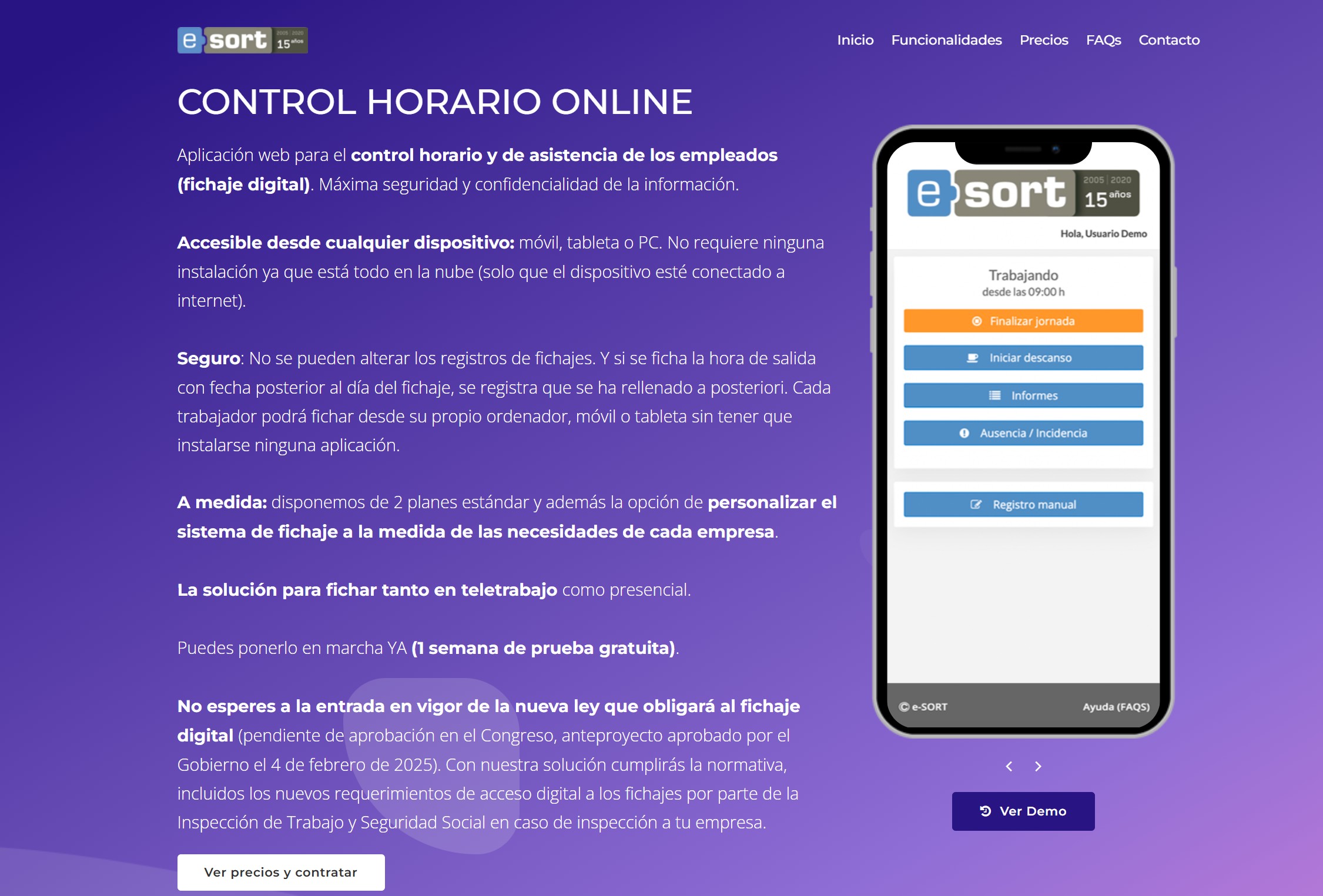 control horario