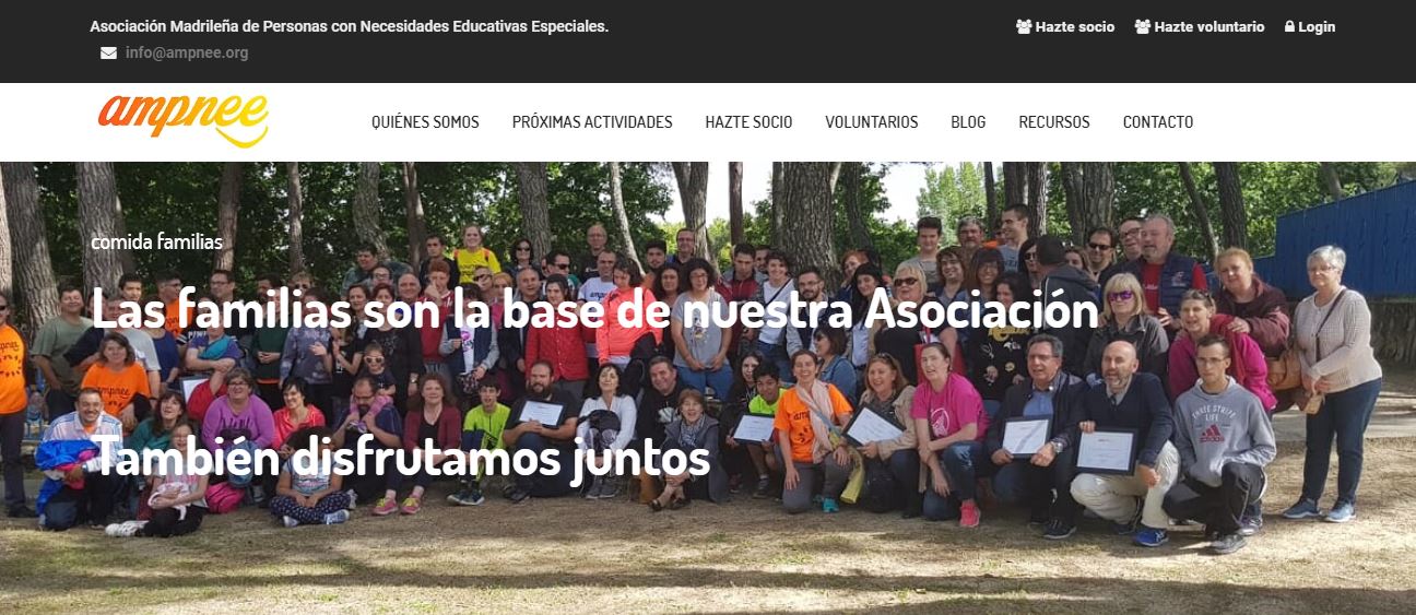 desarrollo web asociacion ampnee