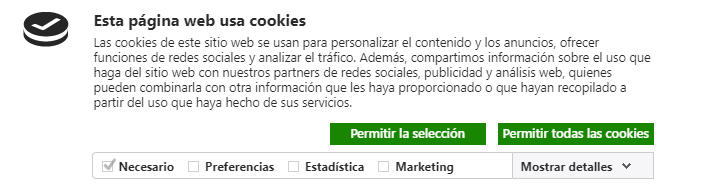consentimiento de cookies correcto