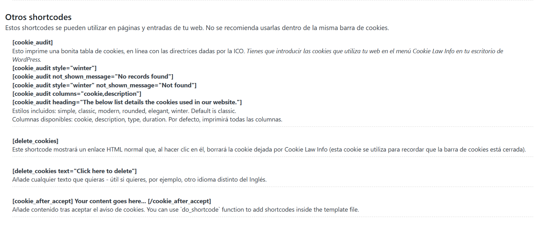 shortcodes 2