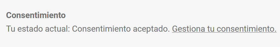 gestionar consentimiento