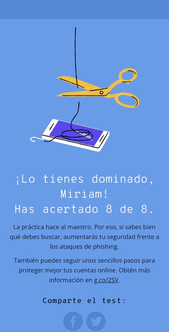 Juego Google phishing