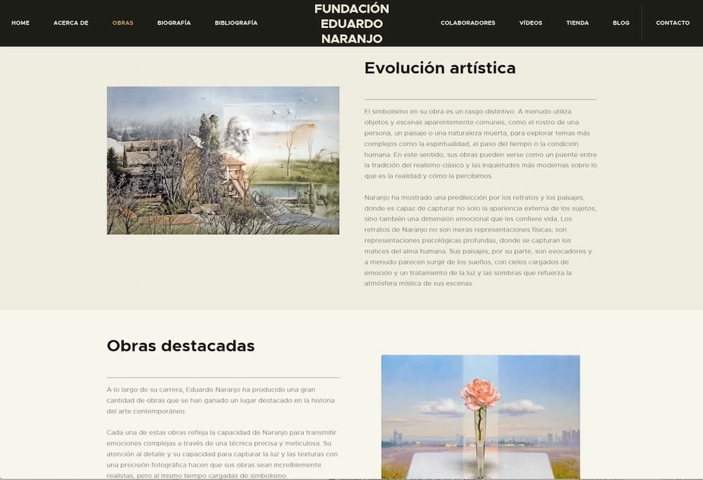 biografía web pintor Eduardo Naranjo