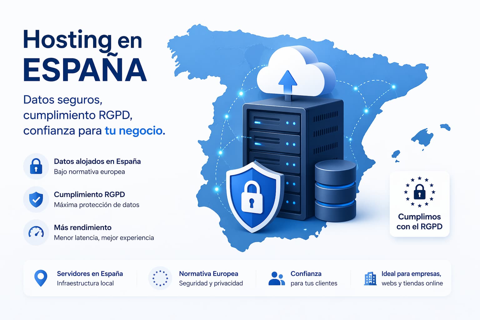 hosting en España RGPD datos personales servidores España